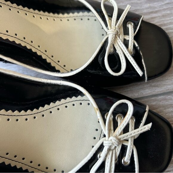 Franco Sarto Gabriel Patent Leather Open Toe  Pumps - Picture 14 of 14